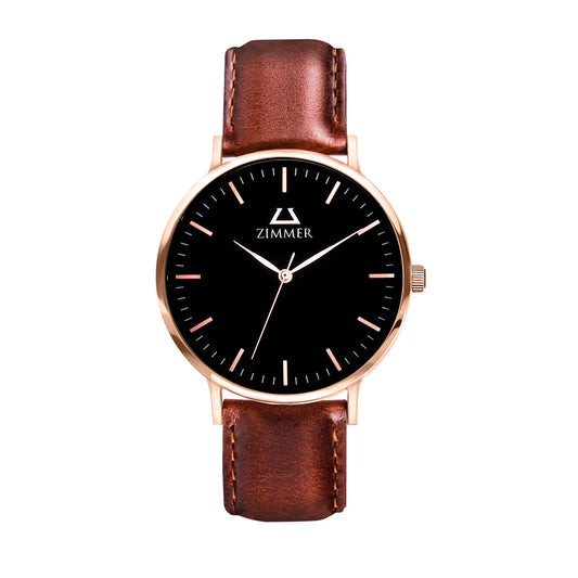 Classic Rose Gold Brown - Zimmer Watches, Inc