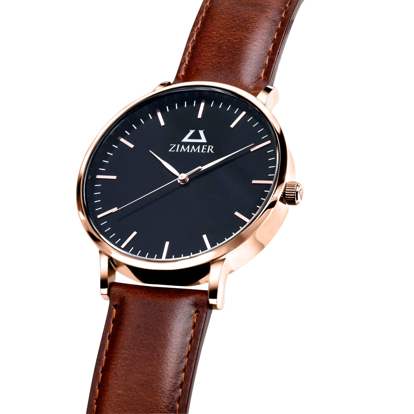 Classic Rose Gold Brown - Zimmer Watches, Inc