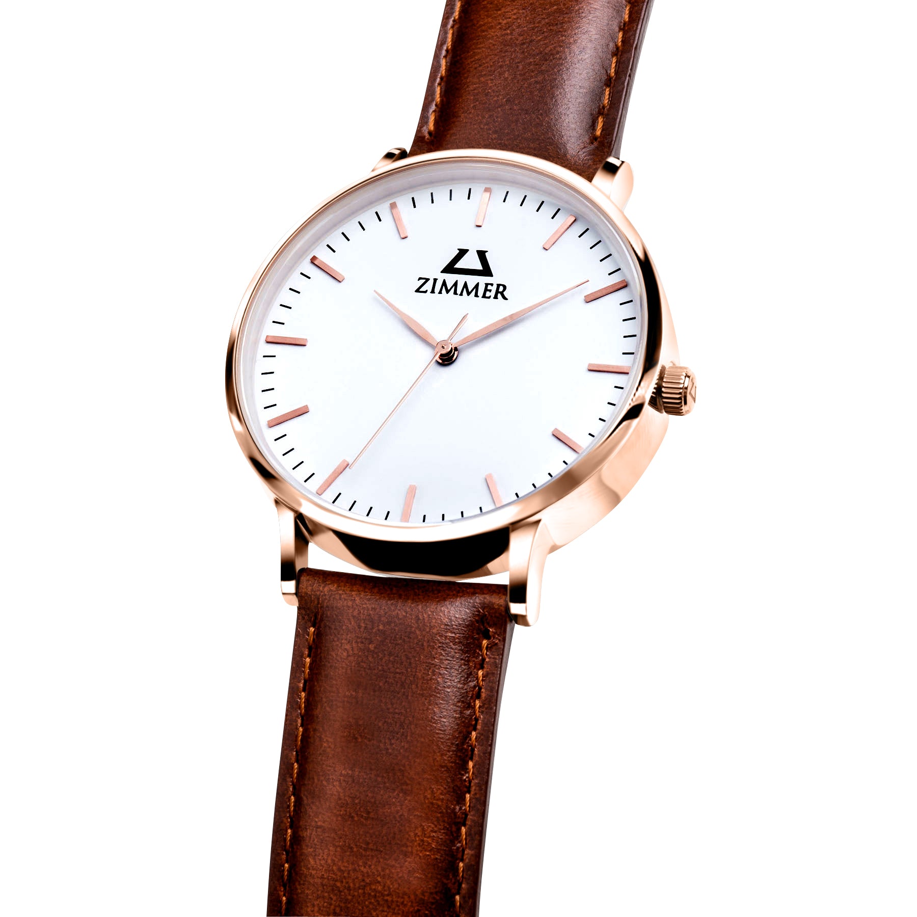 Classic Rose Gold Brown - Zimmer Watches, Inc