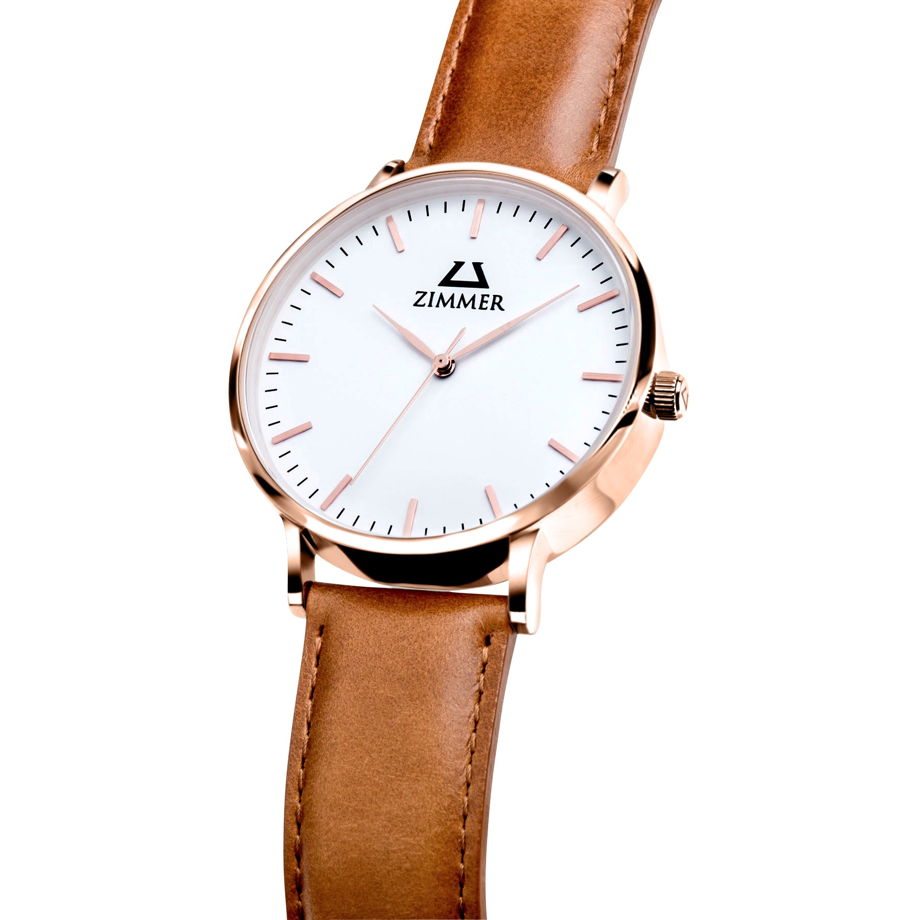 Classic Rose Gold Light Brown - Zimmer Watches, Inc